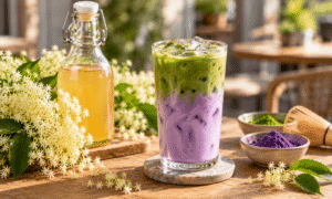 Ube matcha s bazou